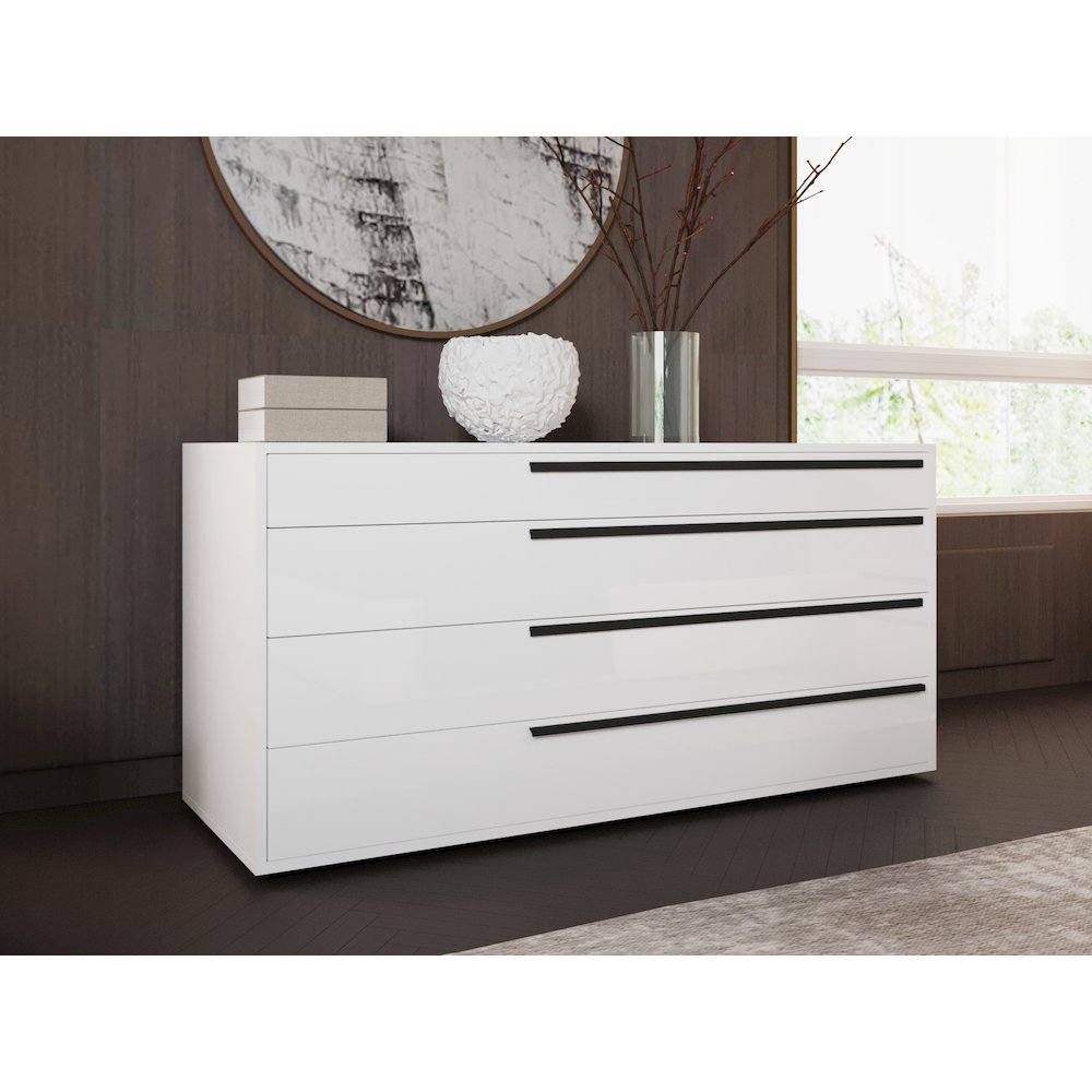 Carter Dresser In White High Gloss