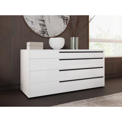 Carter Dresser In White High Gloss