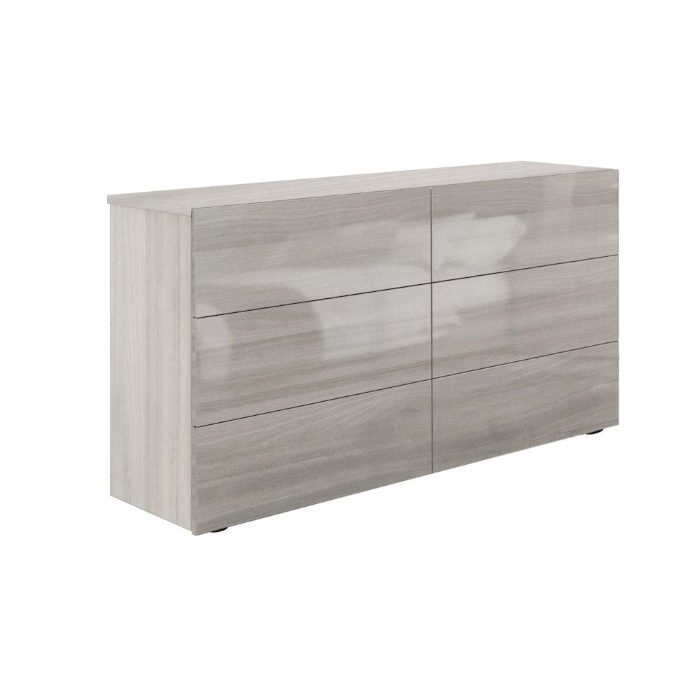 Ayla Dresser In Light Gray Oak High Gloss