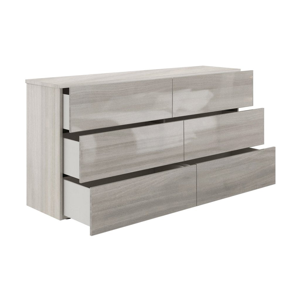 Ayla Dresser In Light Gray Oak High Gloss
