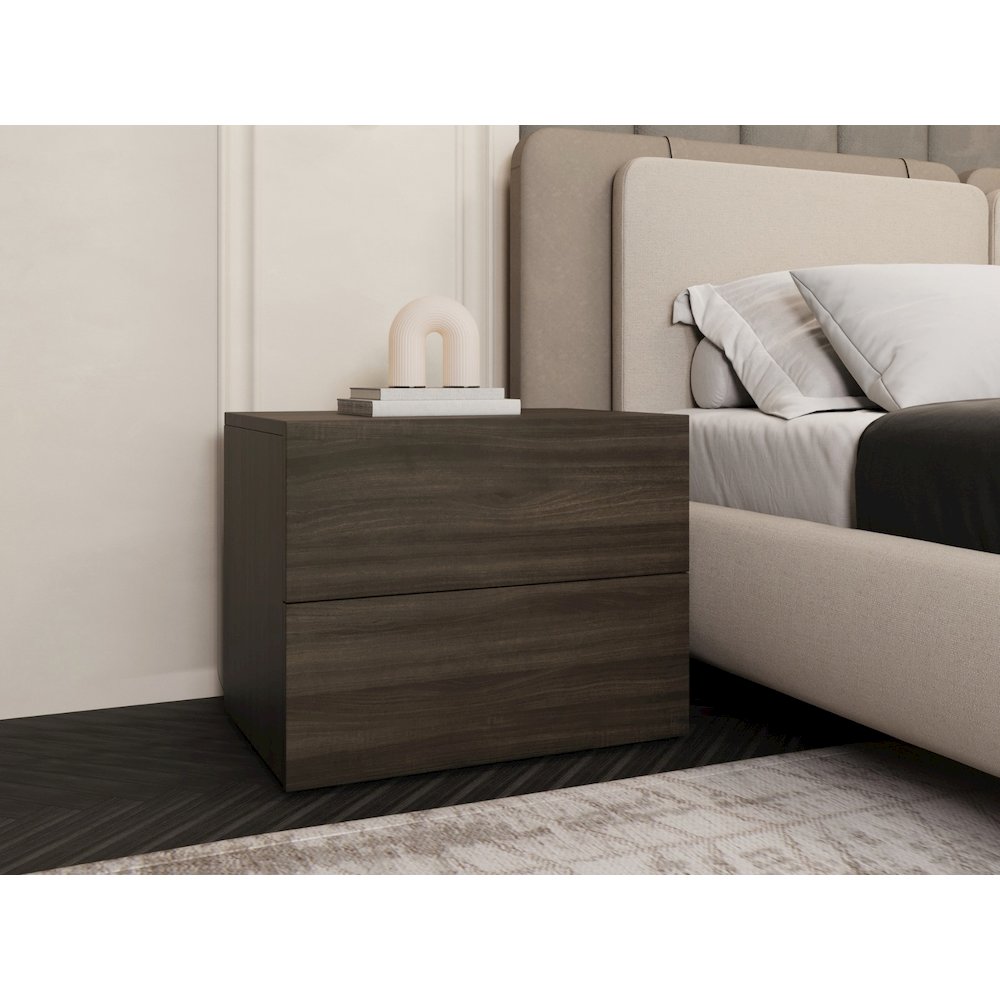 Ayla Nightstand In Dark Oak Melamine