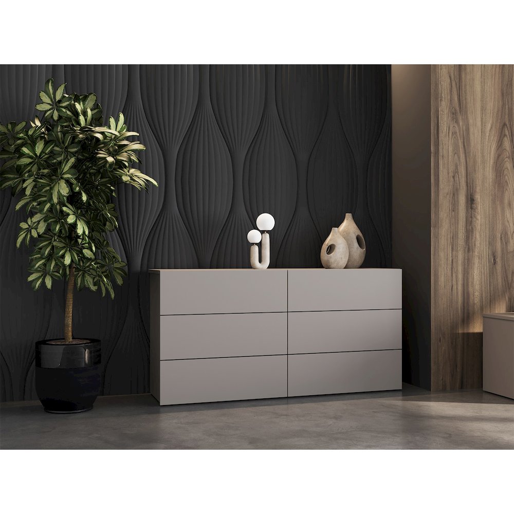 Ayla Dresser In Taupe Matte