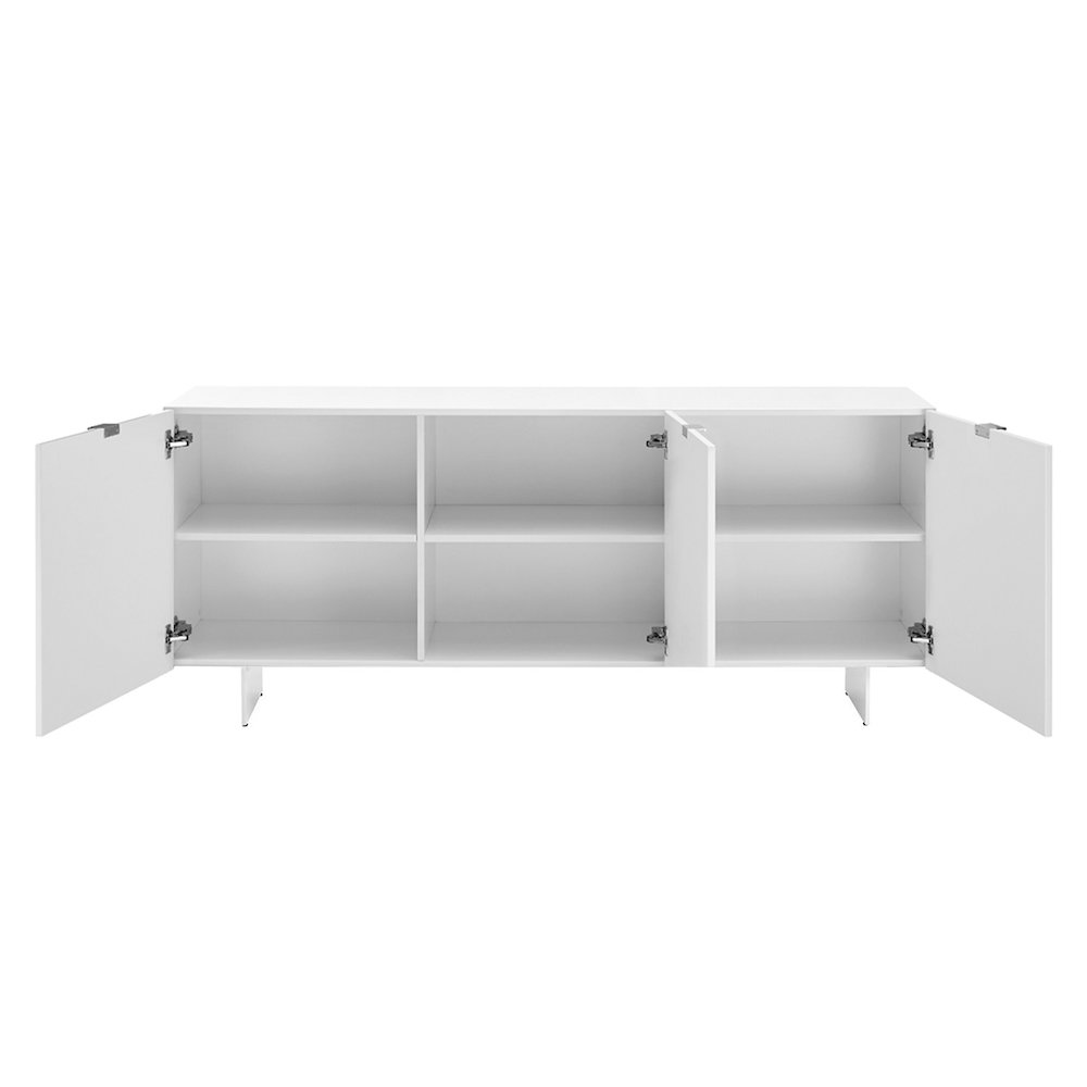 Hugo Buffet In White Marbled Porcelain With Storage