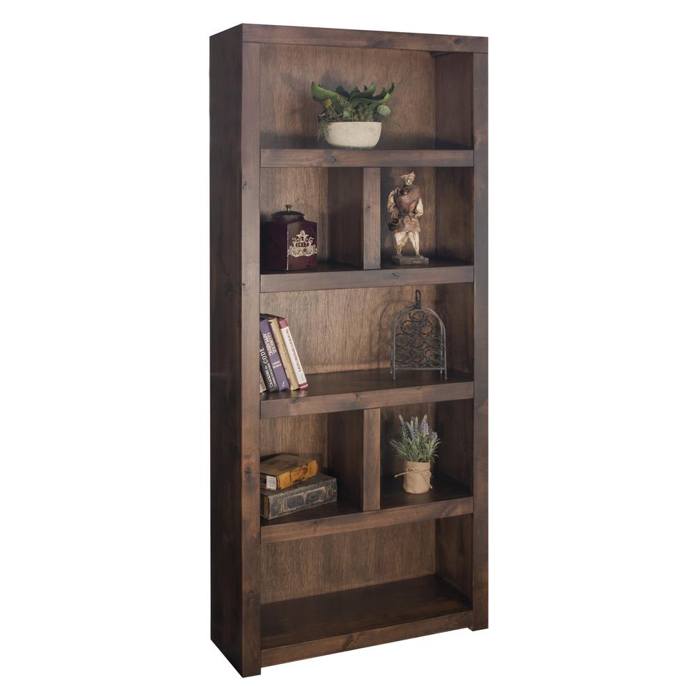 Sausalito 79" Farmhouse Bookcase with Open Shelves & Cubbies