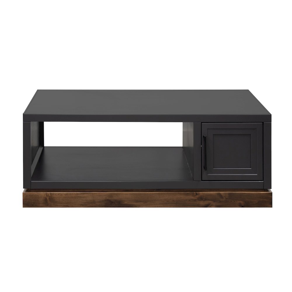 Nora 48" Coffee Table with Doors and Open Storage