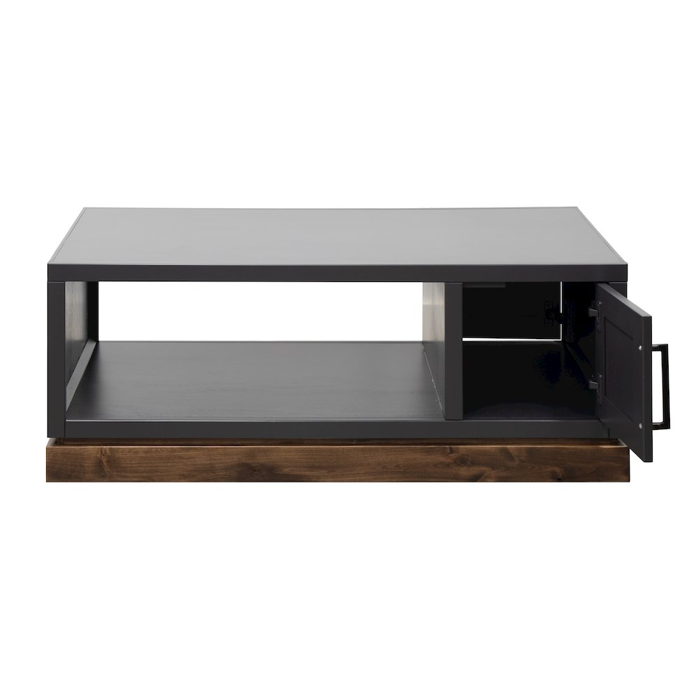 Nora 48" Coffee Table with Doors and Open Storage