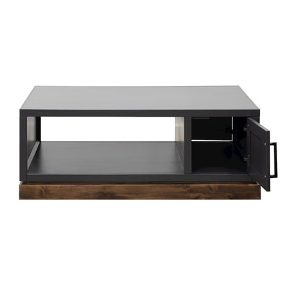 Nora 48" Coffee Table with Doors and Open Storage