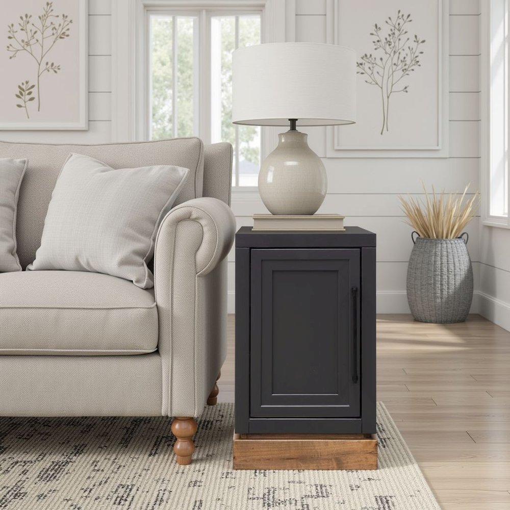 Nora Chair Side Table with Enclosed Storage