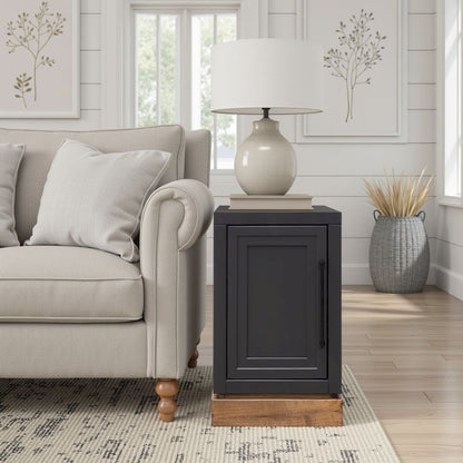 Nora Chair Side Table with Enclosed Storage