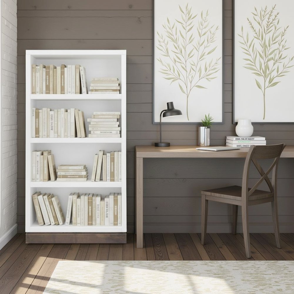 Nora 60" Bookcase with Four Open Shelves