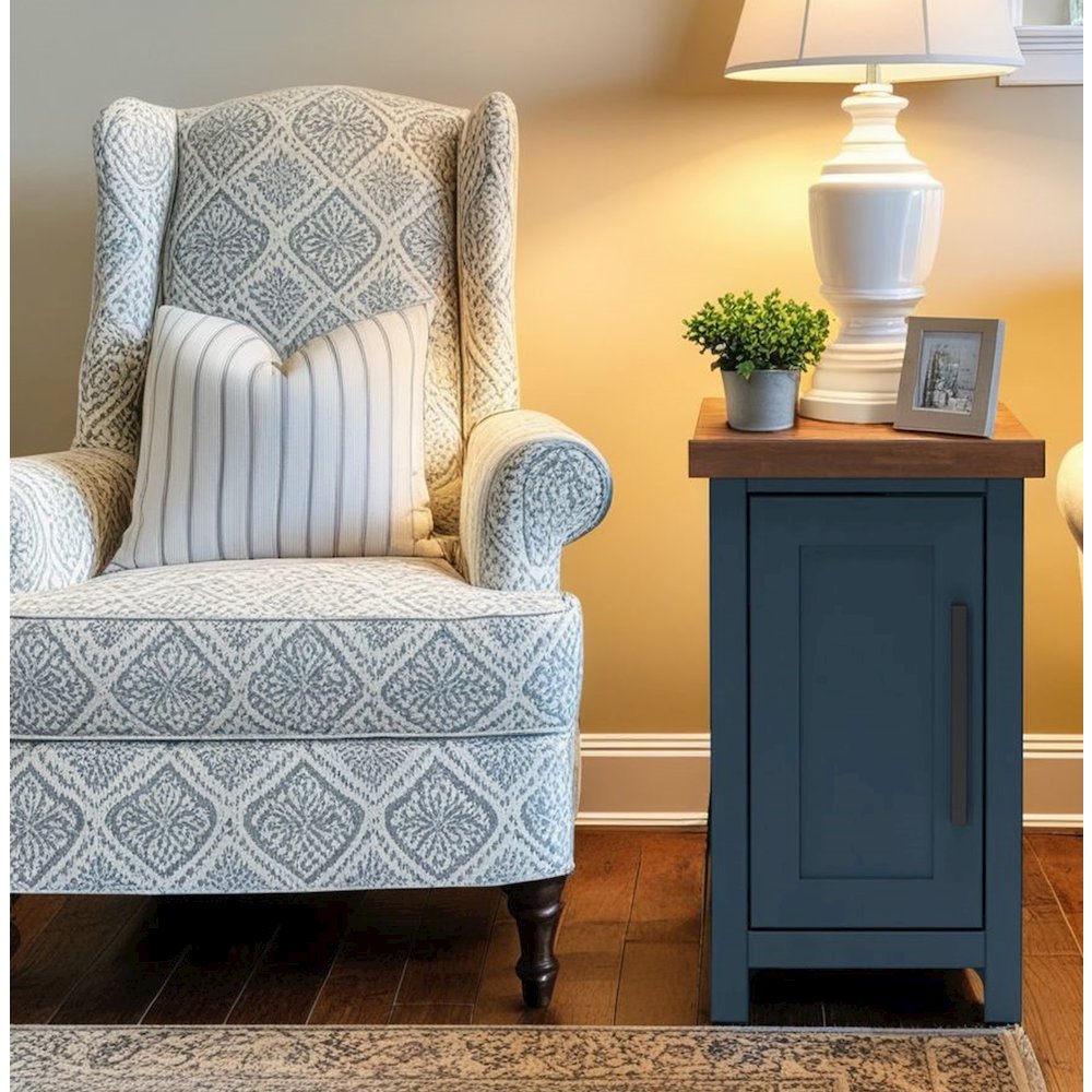 Nantucket 14" Farmhouse Chair Side Table with Storage