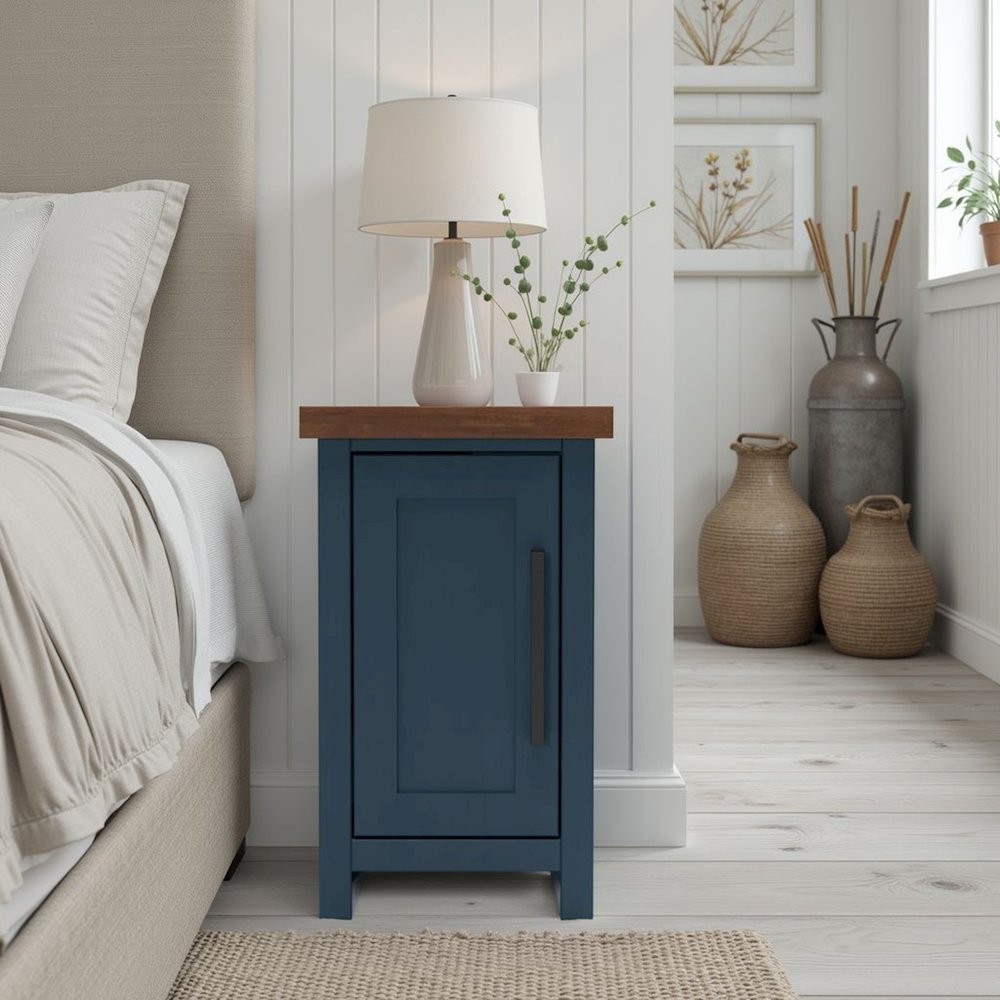 Nantucket 14" Farmhouse Chair Side Table with Storage