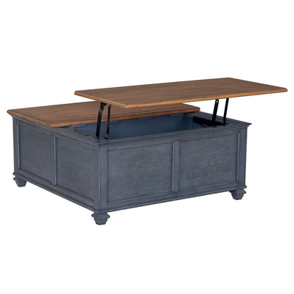 Americana 40" Farmhouse Lift-Top Coffee Table with Hidden Storage