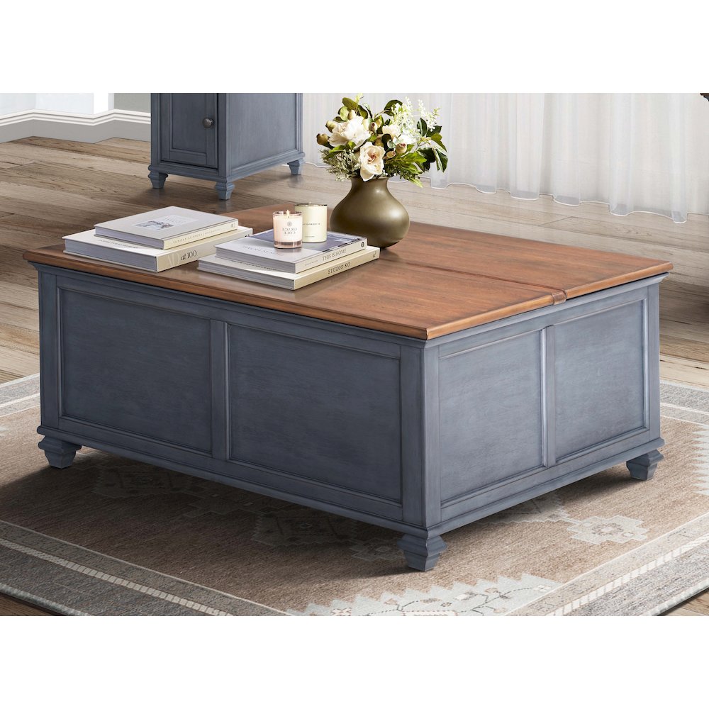 Americana 40" Farmhouse Lift-Top Coffee Table with Hidden Storage