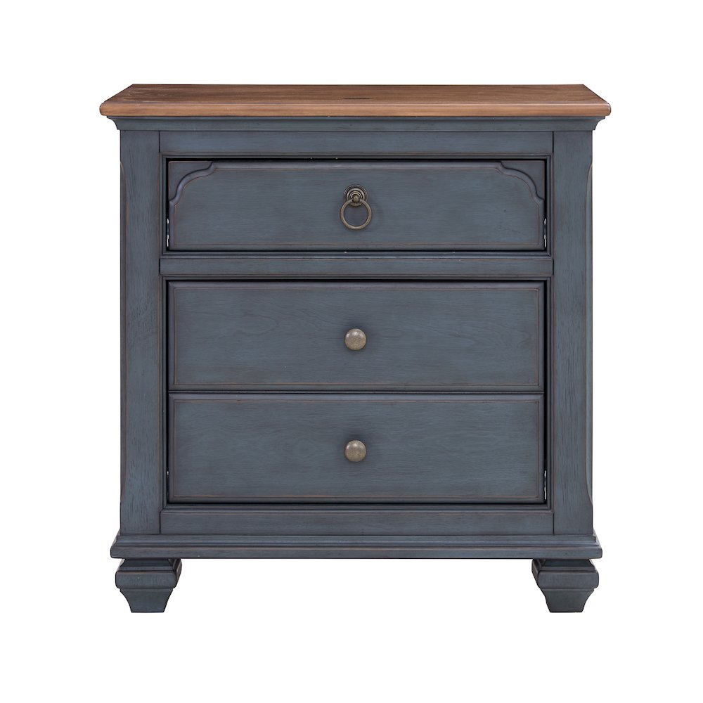 Americana 28" Farmhouse Nightstand with Drawer and Cabinet Storage