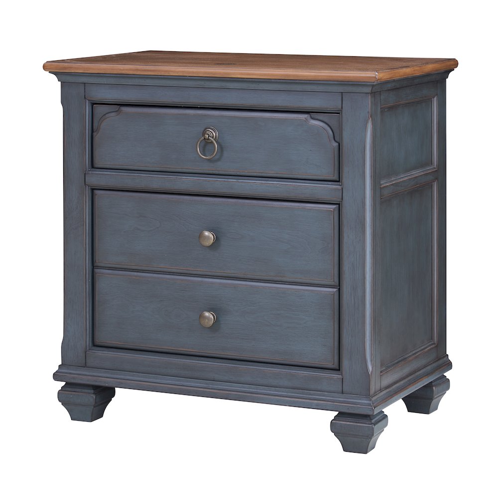Americana 28" Farmhouse Nightstand with Drawer and Cabinet Storage