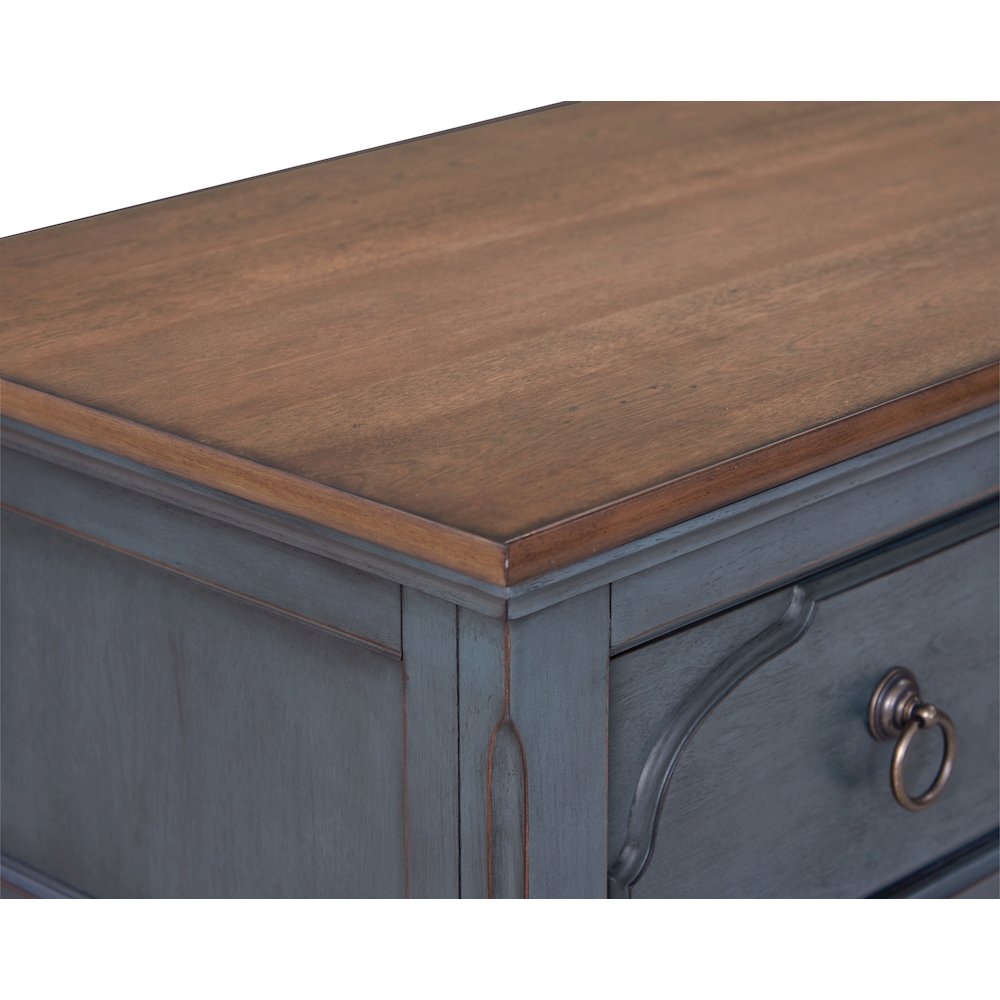 Americana 66" Farmhouse Sideboard with Glass Doors & Soft-Close Storage