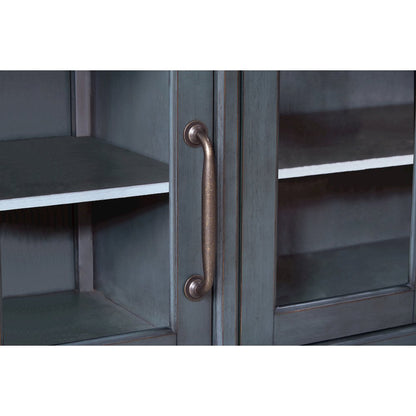 Americana 66" Farmhouse Sideboard with Glass Doors & Soft-Close Storage