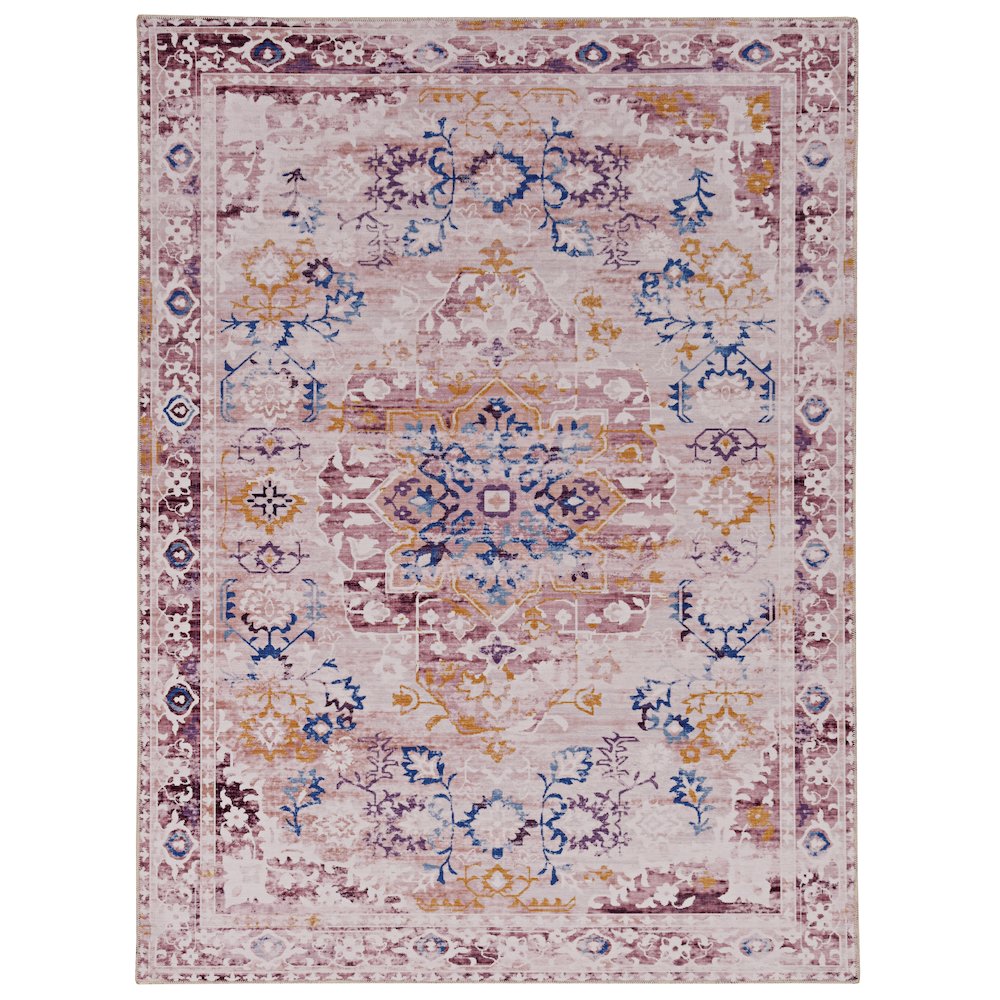 Washable Micah Pink/Gold 5x7, Rug