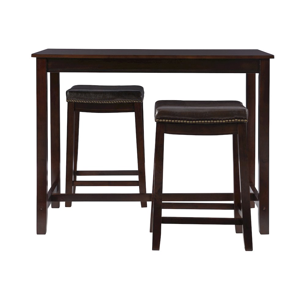 Claridge 3Pc Counter Set Brown