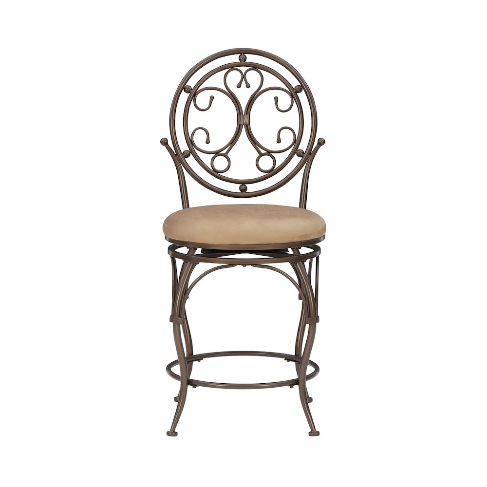 Big and Tall Scroll Circle Back Counter Stool