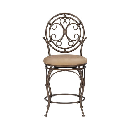 Big and Tall Scroll Circle Back Counter Stool