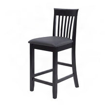 Craftsman Counter Stool with Mission Slat Back for Kitchen Island, Black