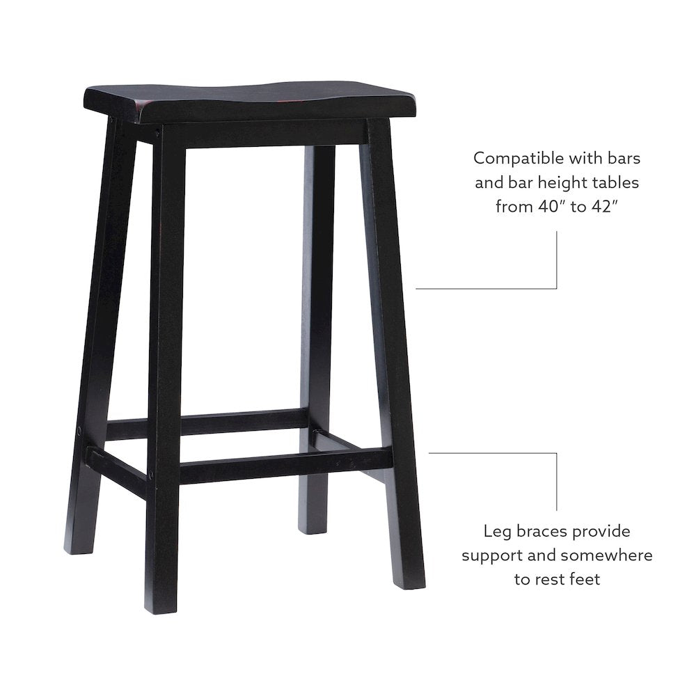Antique Black with Sand Through Terra Cotta Bar Stool
