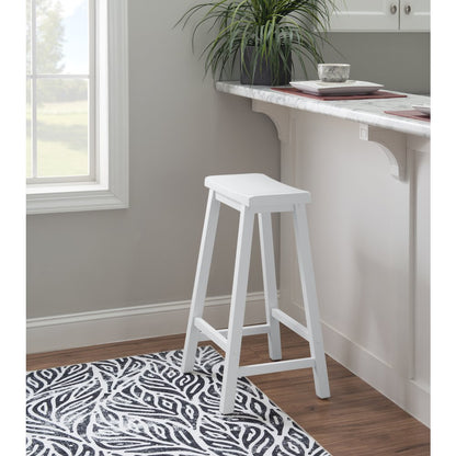 White Saddle Bar Stool