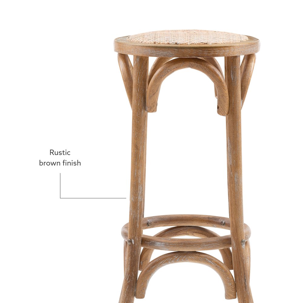 Rae Rattan Seat Backless Bar Stool