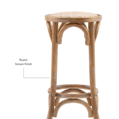 Rae Rattan Seat Backless Bar Stool