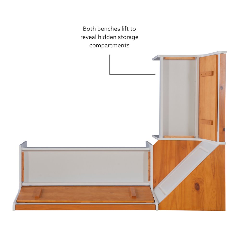 Ardmore Nook White With Pine Accents