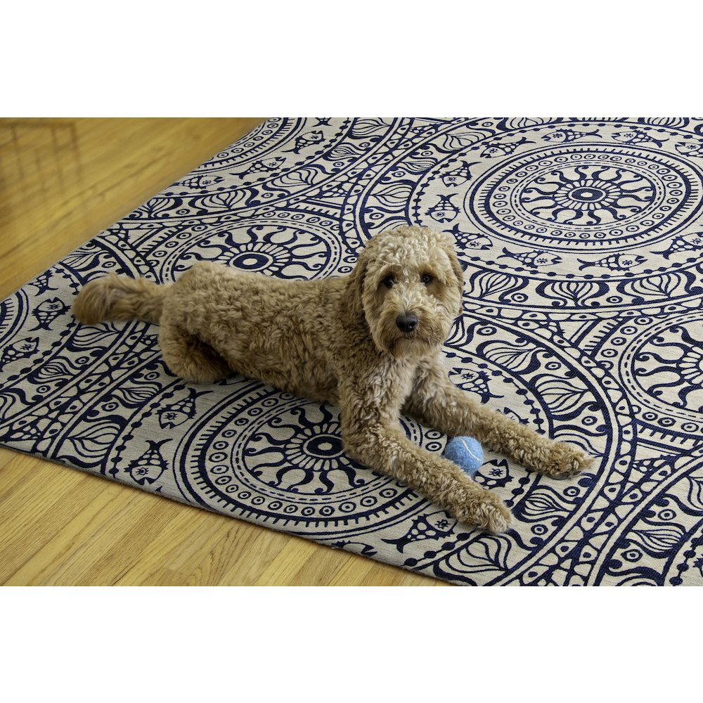 Outdoor Washable Ormond Smoke & Blue 5' X7', Rug