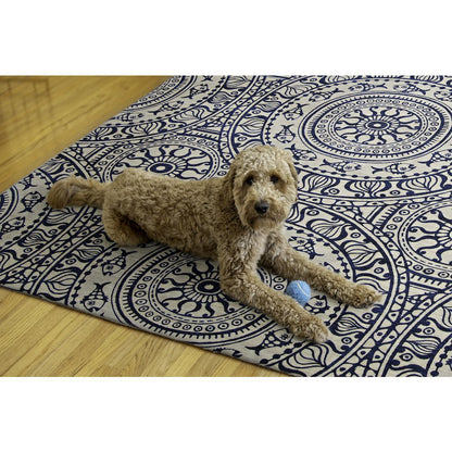 Outdoor Washable Ormond Smoke & Blue 5' X7', Rug