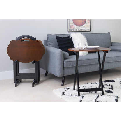 Serpentine Black Tray Table