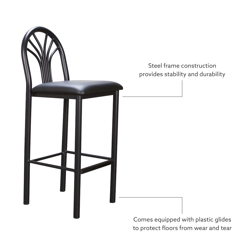 Thayer Barstool Black Set Of 2