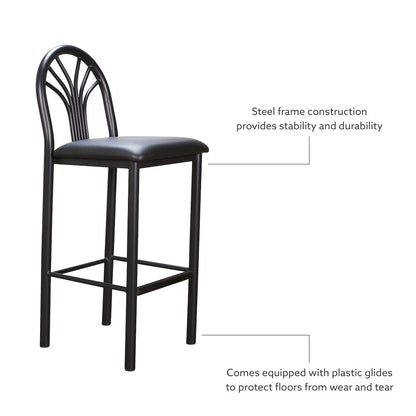 Thayer Barstool Black Set Of 2
