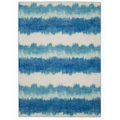 Outdoor Washable Apopka Ivory & Blue 7' X 9', Rug