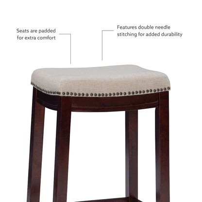 Claridge 3Pc Counter Set Walnut Linen