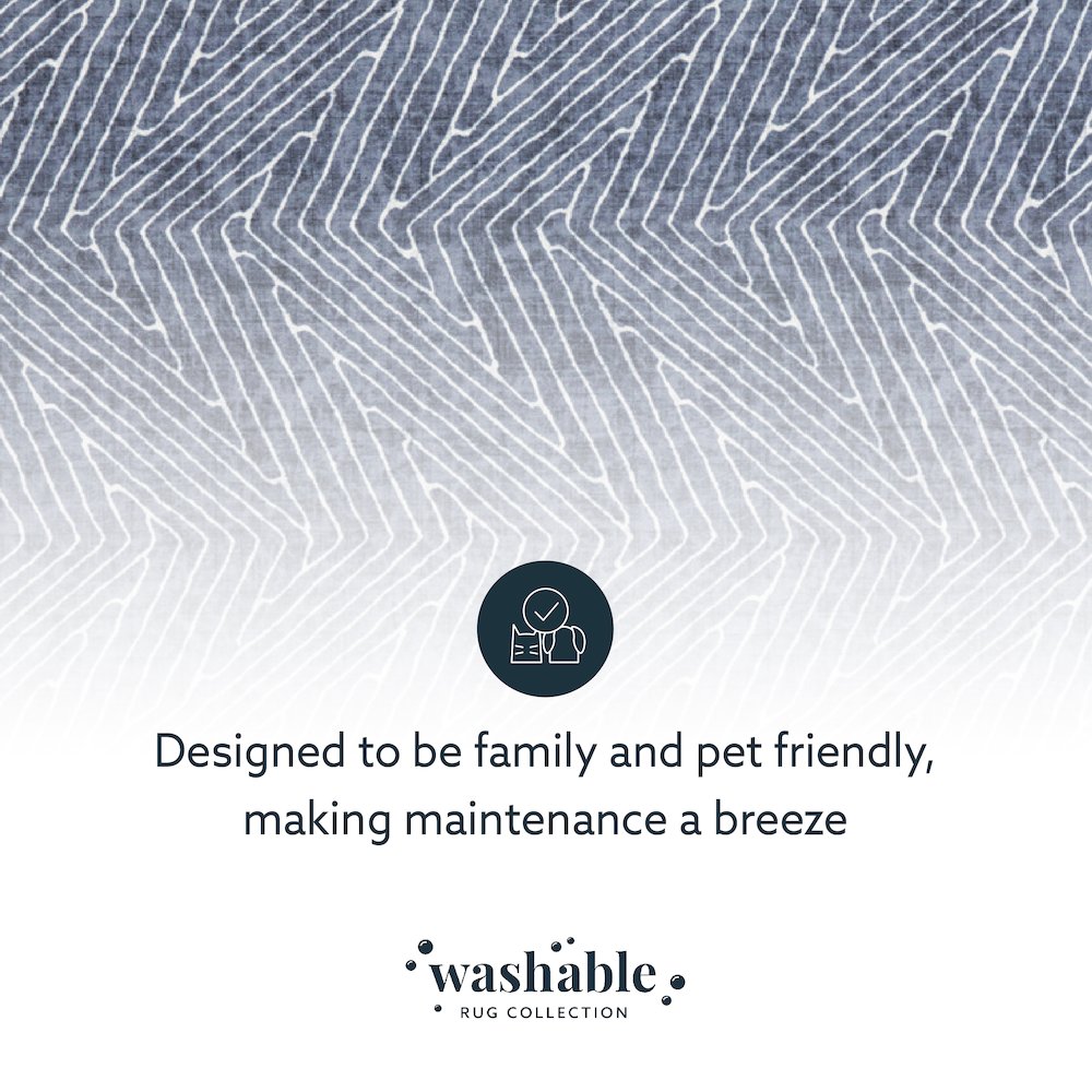 Washable Fuller Grey/Ivory 2x8, Rug