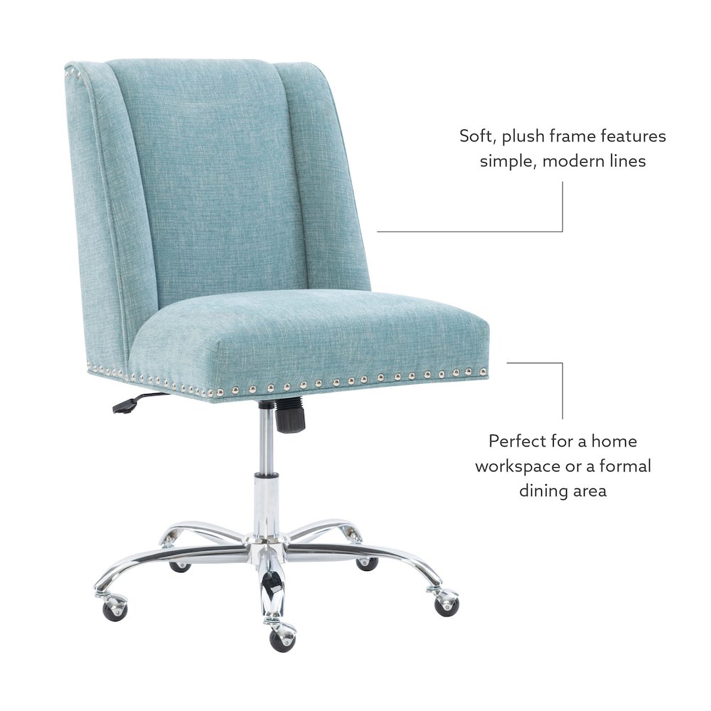 Draper Office Chair, Aqua