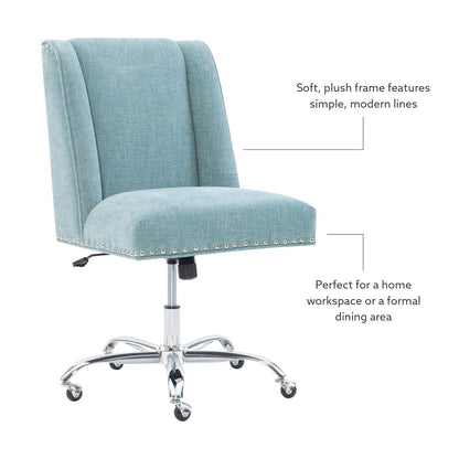 Draper Office Chair, Aqua