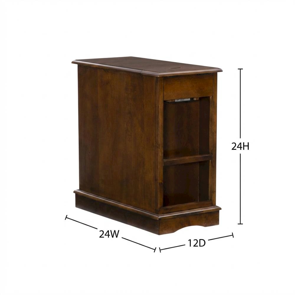 Hazelnut Accent Table with Stylish Surface and Compact Design