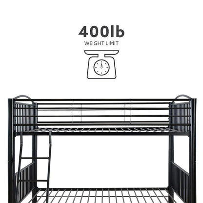 Heavy Metal Black Full Over Full Bunk Bed