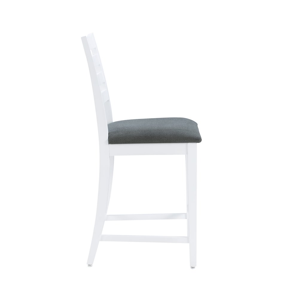 Flynn White Counter Stool Uph Seat