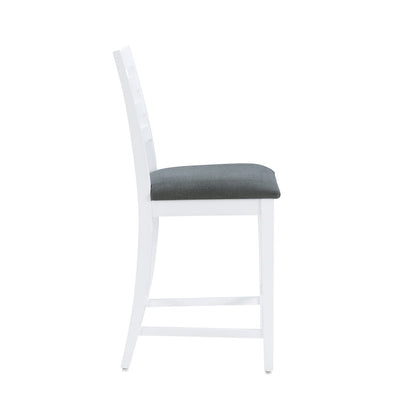 Flynn White Counter Stool Uph Seat