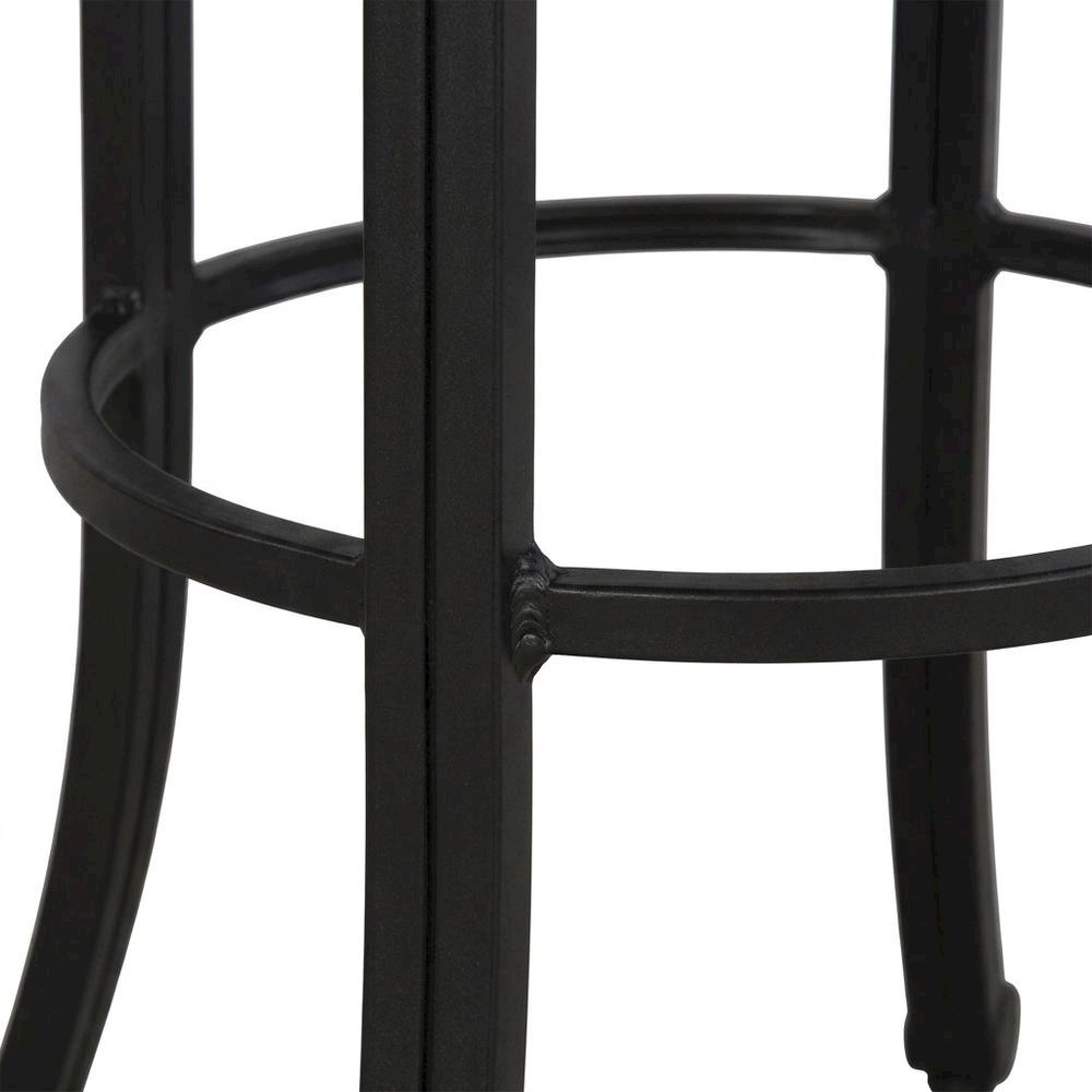 PU Leather Swivel Bar Stool with Steel Frame and Bentwood Rail, Brown