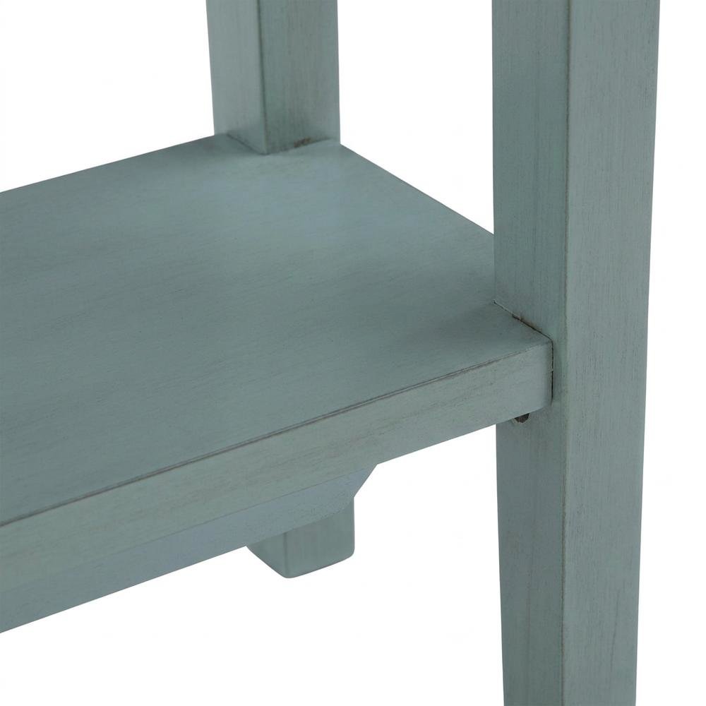 Console Table with Drawers, Lower Shelf, and Entryway Sofa Table, Blue
