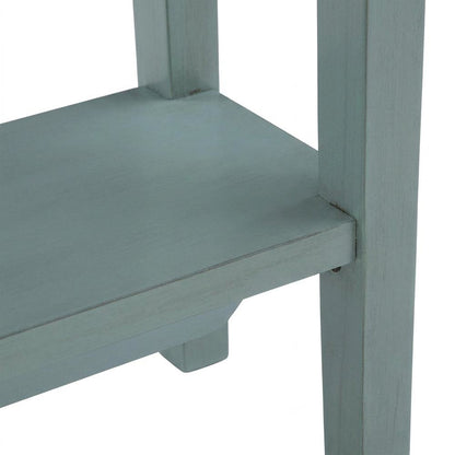 Console Table with Drawers, Lower Shelf, and Entryway Sofa Table, Blue