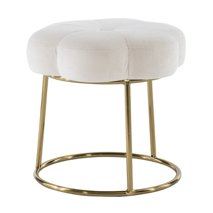 Seraphina Accent Vanity Stool, White